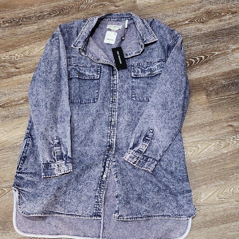 Free People Denim Blue Washed Jacket